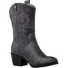 imageGLOBALWIN Womens Mid Calf The Western Cowgirl Boots Fashion Cowboy Boots For Women Chunky Low Heel19yy17grey