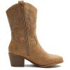 imageGLOBALWIN Womens Mid Calf The Western Cowgirl Boots Fashion Cowboy Boots For Women Chunky Low Heel19yy17khaki