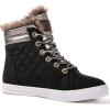 imageGLOBALWIN Womens Platform Wedge Sneakers Outdoor AntiSlip Winter Snow Hiking Furry Ankle Boots for Women21yy02 Black1