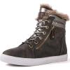 imageGLOBALWIN Womens Platform Wedge Sneakers Outdoor AntiSlip Winter Snow Hiking Furry Ankle Boots for Women21yy02 Grey1