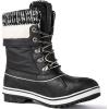 imageGLOBALWIN Womens Waterproof Winter Boots Snow Boots For Women1910 BlackWhite