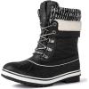 imageGLOBALWIN Womens Waterproof Winter Boots Snow Boots For Women1910 BlackWhite