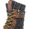 imageGLOBALWIN Womens Waterproof Winter Boots Snow Boots For Women1910 BrownPrints