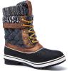 imageGLOBALWIN Womens Waterproof Winter Boots Snow Boots For Women1910 BrownPrints