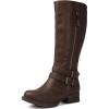 imageGLOBALWIN Womens Knee High Boots Fashion Comfortable Riding Boots For Women Low Heel16yy25brown