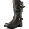 imageGLOBALWIN Womens Mid Calf Comfortable Fashion Dress Boots For Women Low Heel With ZipperGrey
