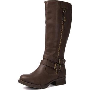 imageGLOBALWIN Womens Knee High Boots Fashion Comfortable Riding Boots For Women Low Heel16yy25brown