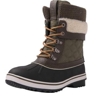 imageGLOBALWIN Womens Waterproof Winter Boots Snow Boots For Women1910 Army Green