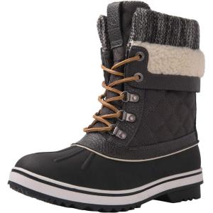 imageGLOBALWIN Womens Waterproof Winter Boots Snow Boots For Women1910 Dkgrey