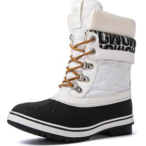 imageGLOBALWIN Womens Waterproof Winter Boots Snow Boots For Women1910 WhitePrints