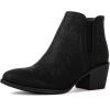 imageGLOBALWIN Womens Cowgirl boots Western Short Ankle Pull On Comfortable Cowboy Boots For Women Low Heel21yy01 Black2