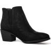 imageGLOBALWIN Womens Cowgirl boots Western Short Ankle Pull On Comfortable Cowboy Boots For Women Low Heel21yy01 Black2