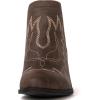 imageGLOBALWIN Womens Cowgirl boots Western Short Ankle Pull On Comfortable Cowboy Boots For Women Low Heel21yy01 Brown2