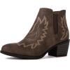 imageGLOBALWIN Womens Cowgirl boots Western Short Ankle Pull On Comfortable Cowboy Boots For Women Low Heel21yy01 Brown2