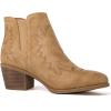 imageGLOBALWIN Womens Cowgirl boots Western Short Ankle Pull On Comfortable Cowboy Boots For Women Low Heel21yy01 Khaki