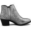 imageGLOBALWIN Womens Cowgirl boots Western Short Ankle Pull On Comfortable Cowboy Boots For Women Low Heel21yy01 Metallic Silver