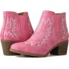imageGLOBALWIN Womens Cowgirl boots Western Short Ankle Pull On Comfortable Cowboy Boots For Women Low Heel21yy01 Pink