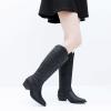 imageGLOBALWIN Womens Knee High Long Pointed Toe Western Cowboy Boots For Women23yy03 Black2