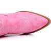 imageGLOBALWIN Womens Knee High Long Pointed Toe Western Cowboy Boots For Women23yy03 Pink