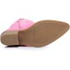 imageGLOBALWIN Womens Knee High Long Pointed Toe Western Cowboy Boots For Women23yy03 Pink