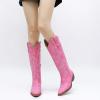 imageGLOBALWIN Womens Knee High Long Pointed Toe Western Cowboy Boots For Women23yy03 Pink