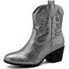 imageGLOBALWIN Womens The Western Wear Fashion Cowboy Cowgirl Free Birds Country Concert Disco Outfits Low Heel Walking Boots For Ladies19yy16 Dark Silver