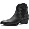 imageGLOBALWIN Womens Western Boots Ankle Cowboy Boots For Women23yy06 Silver Distressed