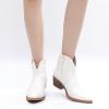 imageGLOBALWIN Womens Western Boots Ankle Cowboy Boots For Women23yy06 White