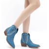 imageGLOBALWIN Womens Western Boots Ankle Cowboy Boots For Women2yy06 Denim Blue