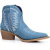 imageGLOBALWIN Womens Western Boots Ankle Cowboy Boots For Women2yy06 Denim Blue