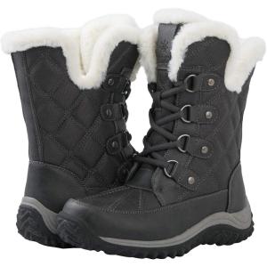 imageGLOBALWIN Womens Lace Up Mid Calf Winter Snow Boots1929dkgrey