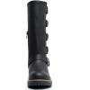 imageGLOBALWIN Chunky Mid Calf Fashion Dressy Motocycle Biker Military Style Combat Boots for Women Low Heel23yy11 Black
