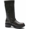 imageGLOBALWIN Chunky Mid Calf Fashion Dressy Motocycle Biker Military Style Combat Boots for Women Low Heel23yy11 Brown Distressed