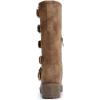 imageGLOBALWIN Chunky Mid Calf Fashion Dressy Motocycle Biker Military Style Combat Boots for Women Low Heel23yy11 Camel