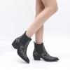 imageGLOBALWIN Cowboy Boots For Women Pointed Toe Pull On Chelsea Ankle Booties The Western Cowgirl Boots23yy05 Black2
