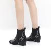 imageGLOBALWIN Cowboy Boots For Women Pointed Toe Pull On Chelsea Ankle Booties The Western Cowgirl Boots23yy05 Black2