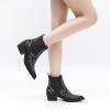 imageGLOBALWIN Cowboy Boots For Women Pointed Toe Pull On Chelsea Ankle Booties The Western Cowgirl Boots23yy05 Black2