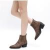 imageGLOBALWIN Cowboy Boots For Women Pointed Toe Pull On Chelsea Ankle Booties The Western Cowgirl Boots23yy05 Camel