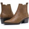 imageGLOBALWIN Cowboy Boots For Women Pointed Toe Pull On Chelsea Ankle Booties The Western Cowgirl Boots23yy05 Camel2