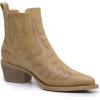 imageGLOBALWIN Cowboy Boots For Women Pointed Toe Pull On Chelsea Ankle Booties The Western Cowgirl Boots23yy05 Khaki