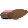 imageGLOBALWIN Cowboy Boots For Women Pointed Toe Pull On Chelsea Ankle Booties The Western Cowgirl Boots23yy05 Pink