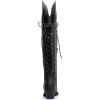 imageGLOBALWIN Womens Cowboy Western Fashion Over The Knee Thigh High Cowgirl Boots Low Heel23yy08 Black