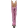 imageGLOBALWIN Womens Cowboy Western Fashion Over The Knee Thigh High Cowgirl Boots Low Heel23yy08 Pink