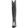 imageGLOBALWIN Womens Cowboy Western Fashion Over The Knee Thigh High Cowgirl Boots Low Heel23yy08 Silver