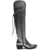 imageGLOBALWIN Womens Cowboy Western Fashion Over The Knee Thigh High Cowgirl Boots Low Heel23yy08 Silver