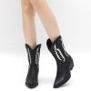 imageGLOBALWIN Womens Cowgirl Boots Mid Calf Western Cowboy Boots For Women Comfortable Low Heel With Zipper23yy09 Black1