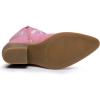 imageGLOBALWIN Womens Cowgirl Boots Mid Calf Western Cowboy Boots For Women Comfortable Low Heel With Zipper23yy09 Pink