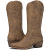 imageGLOBALWIN Womens Mid Calf Western Cowboy Boots Cowgirl Boots for Women with Floral Embroidery Side Zipper Chunky Heel23yy13 Camel2