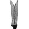 imageGLOBALWIN Womens Mid Calf Western Cowboy Boots Cowgirl Boots for Women with Floral Embroidery Side Zipper Chunky Heel23yy13 Dark Silver2