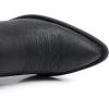 imageGLOBALWIN Womens Mid Calf Western Cowboy Cowgirl Pointed Toe Boots With Chunky Low Heels23yy10 Black